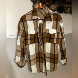 Plaid Button-Up Shirt